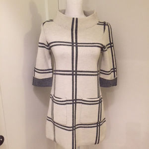 Anthropologie Moth Paned Sweater Tunic